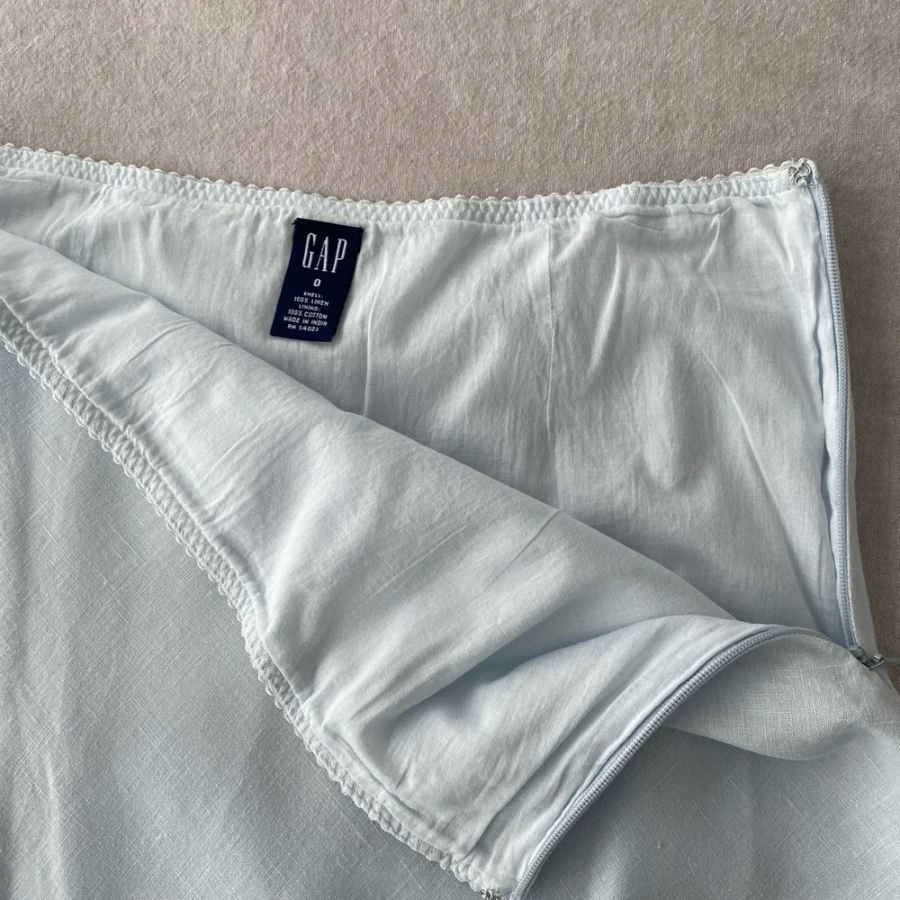 GAP Lined Linen Light Blue Hombre Skirt - Picture 4 of 4